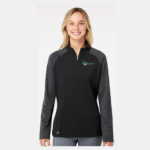 Ladies Embroidered Adidas Quarter-Zip