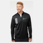 Men’s Embroidered Adidas 3-stripe Quarter-Zip