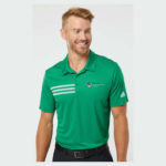 Men’s Embroidered Adidas 3-Stripe Polo